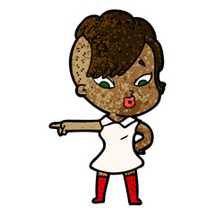 cartoon surprised girl