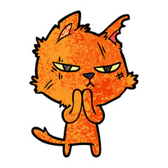 tough cartoon cat