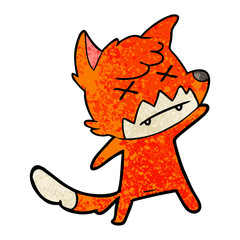 cartoon cross eyed fox