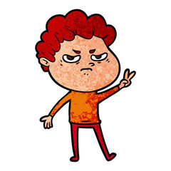 cartoon angry man