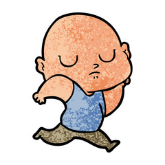 Obraz premium cartoon bald man