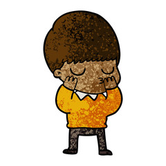 cartoon calm boy