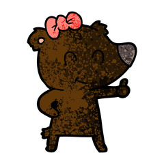 female bear cartoon