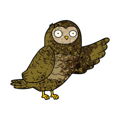 cartoon owl pointing