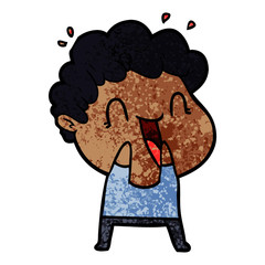 cartoon happy man