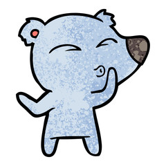 cartoon whistling bear