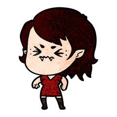 annoyed cartoon vampire girl