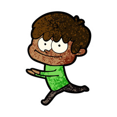 happy cartoon man