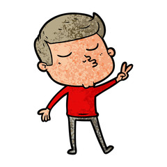 cartoon model guy pouting