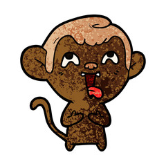 crazy cartoon monkey