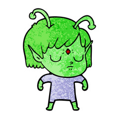 cartoon alien girl