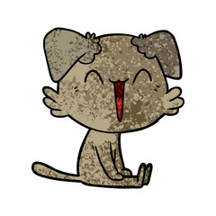 happy little dog cartoon