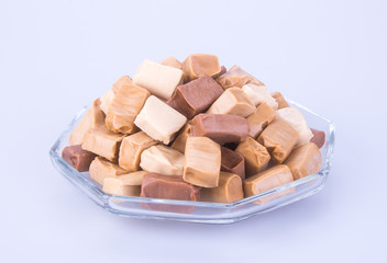 candies. caramel candies. caramel candies on a background. caramel candies on a background