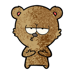 bored bear cartoon