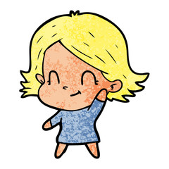 cartoon friendly girl