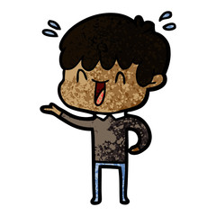 cartoon laughing boy