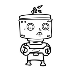 cartoon robot with spanner