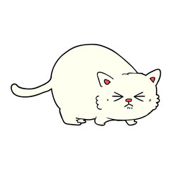 cartoon angry cat