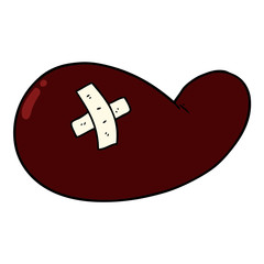 Obraz premium cartoon injured gall bladder