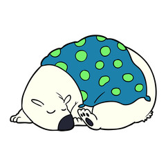 cartoon polar bear sleeping