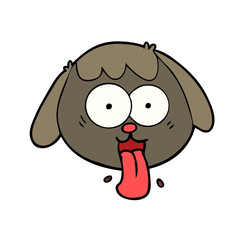 cartoon dog face panting