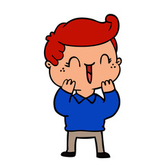 cartoon laughing boy