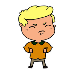 cartoon annoyed man