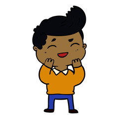 cartoon man laughing