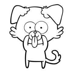 cartoon dog with tongue sticking out