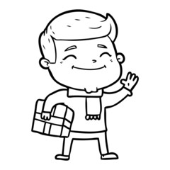 Fototapeta premium happy cartoon man