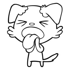 cartoon disgusted dog