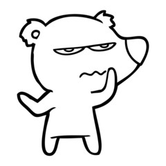 angry bear cartoon