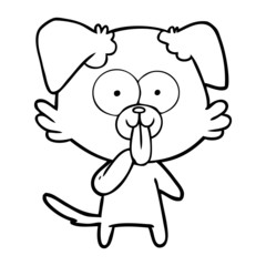 cartoon dog with tongue sticking out