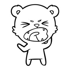angry cartoon bear shouting