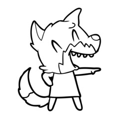 laughing fox cartoon