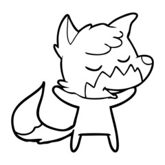 friendly cartoon fox