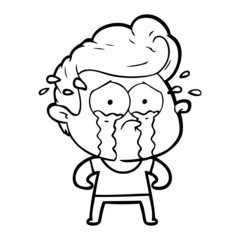 cartoon crying man