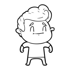 happy cartoon man