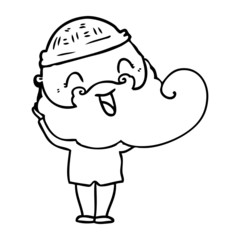 happy bearded man