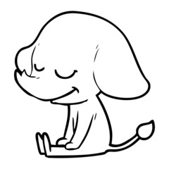 cartoon smiling elephant
