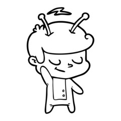 friendly cartoon spaceman