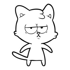 bored cartoon cat