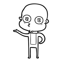 cartoon weird bald spaceman