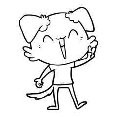 Obraz premium happy little dog cartoon