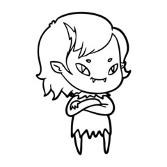 cartoon friendly vampire girl
