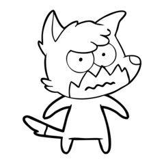 cartoon annoyed fox