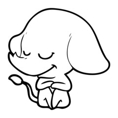 cartoon smiling elephant
