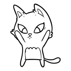 confused cartoon cat