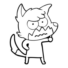 cartoon annoyed fox