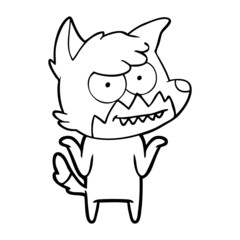 cartoon grinning fox